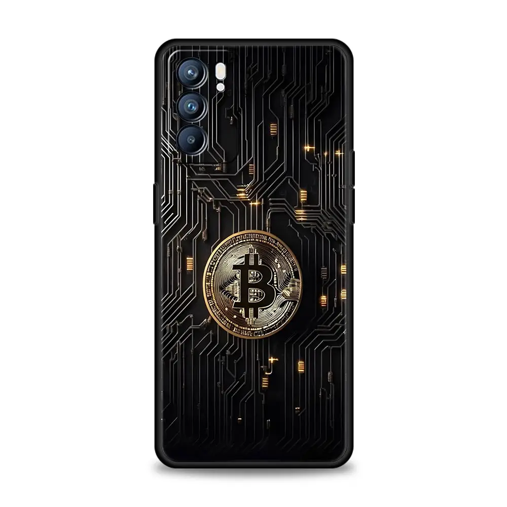 Funda de teléfono para Oppo Reno13 Reno12 Reno11 F Reno10 Pro A54 A53 A95 A76 A74 A57 A98 A80 A79 5G A78 4G, funda de lujo Bitcoin B - imagen 4