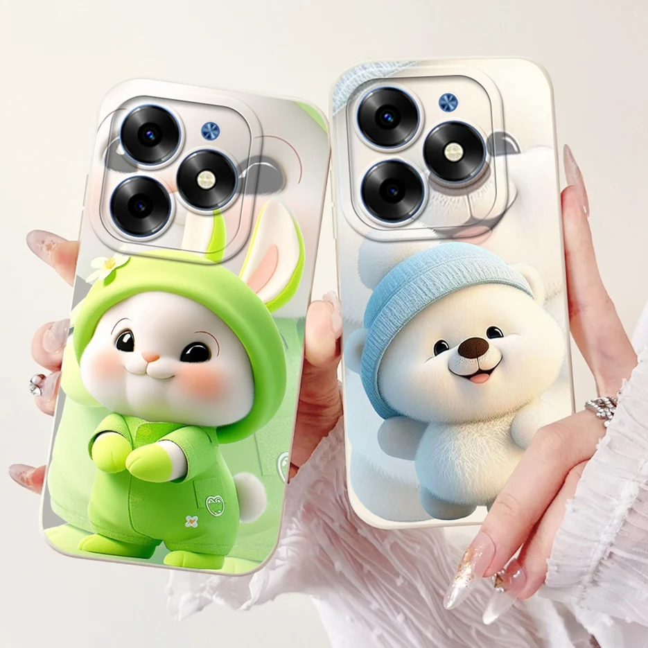 Para Tecno Spark 20 Pro funda KJ6 Linda funda de dibujos animados de Panda funda de silicona suave para Tecno Spark 20C Spark20 Pro Plus bolsas de cubierta trasera - imagen 3