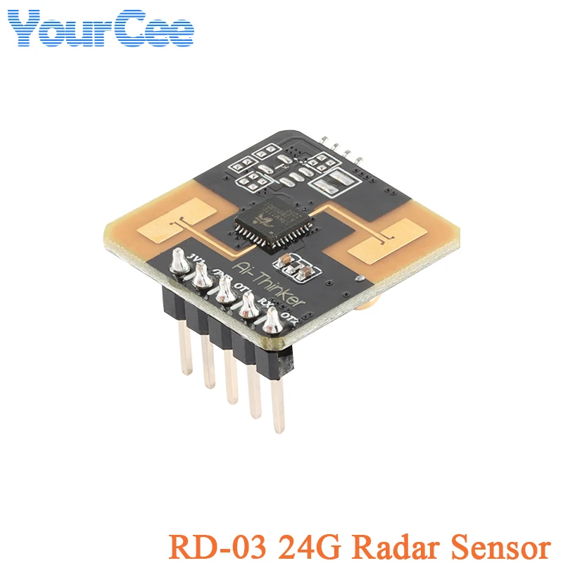 5 uds/1 unidad Rd-03 24G Sensor de Radar cuerpo humano Micro módulo de detección de movimiento ISM banda de Radio interfaz UART antena de placa - imagen 2