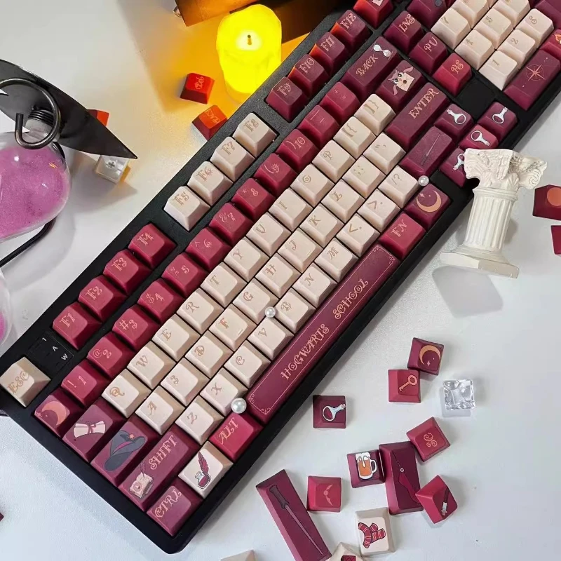 Gryffindor mágico, juego de teclas PBT, sublimación, perfil de cereza, accesorios de teclado mecánico, tapas de teclado personalizadas - imagen 2