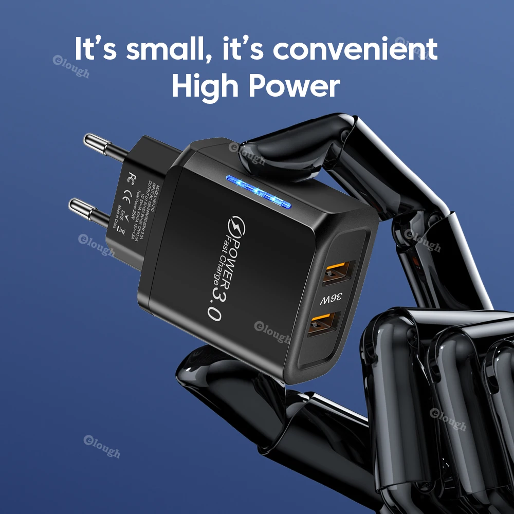 Elough-cargador USB tipo C de 36W, adaptador de carga rápida para iPhone 13 14, iPad, Xiaomi, Samsung QC PD 3,0 - imagen 4