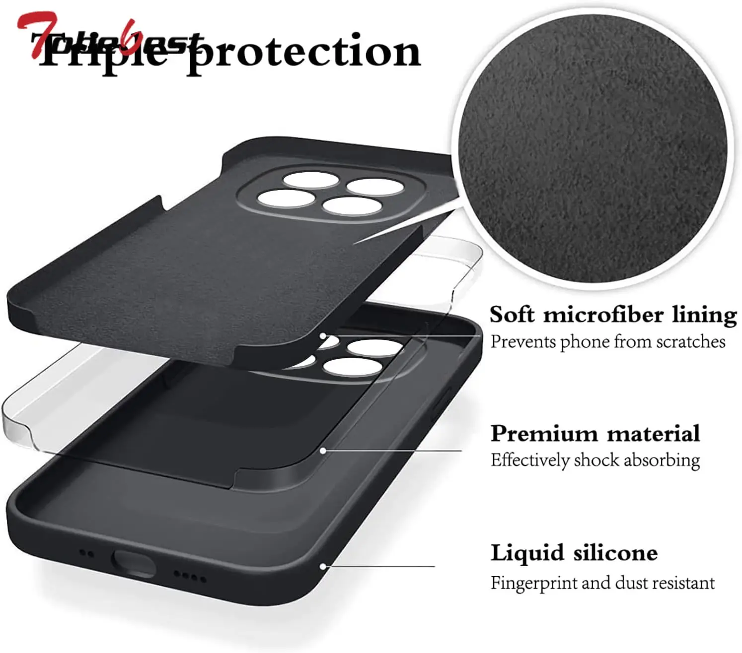 Funda de silicona líquida para Xiaomi Redmi Note 15 14 13 12 11 Pro Plus 4G 5G Coque Skin Feel funda trasera suave ultrafina - imagen 2