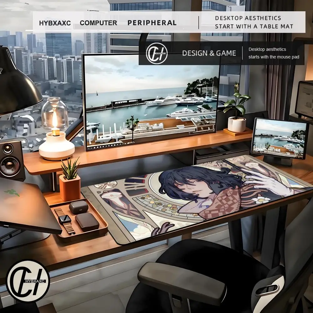 Alfombrilla de ratón grande Señor de los misterios, teclado para juegos, alfombrilla de ratón para Gamer en la mesa, alfombrilla de escritorio, posavasos, alfombra para PC, alfombrillas de ratón de Anime HD - imagen 2