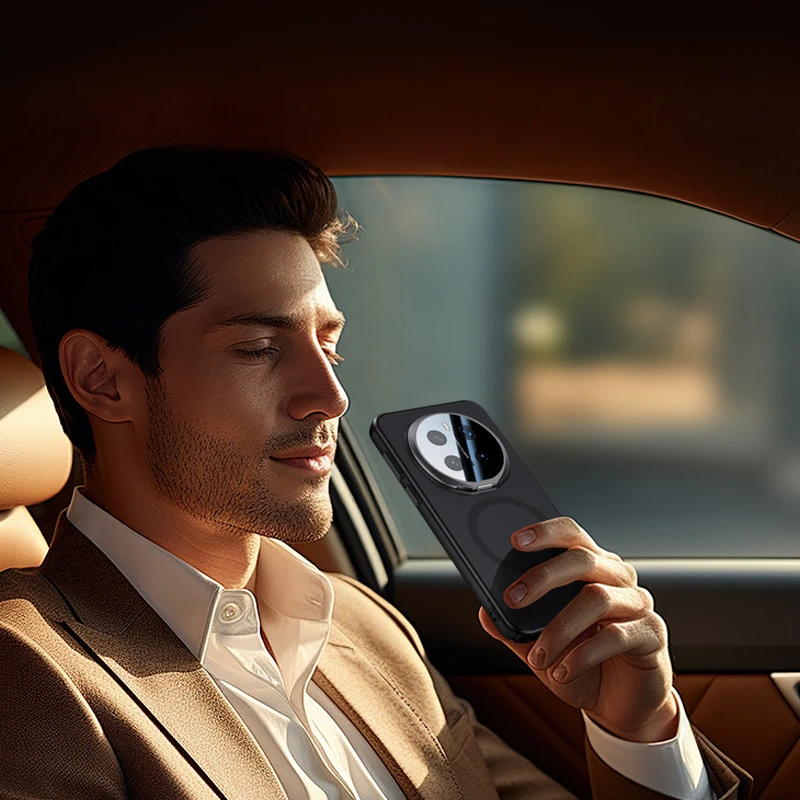 Funda de Metal para soporte de cámara para Honor Magic 7 Pro Magic7 magnética para Magsafe funda protectora con soporte Invisible para Honor Magic7pro - imagen 3