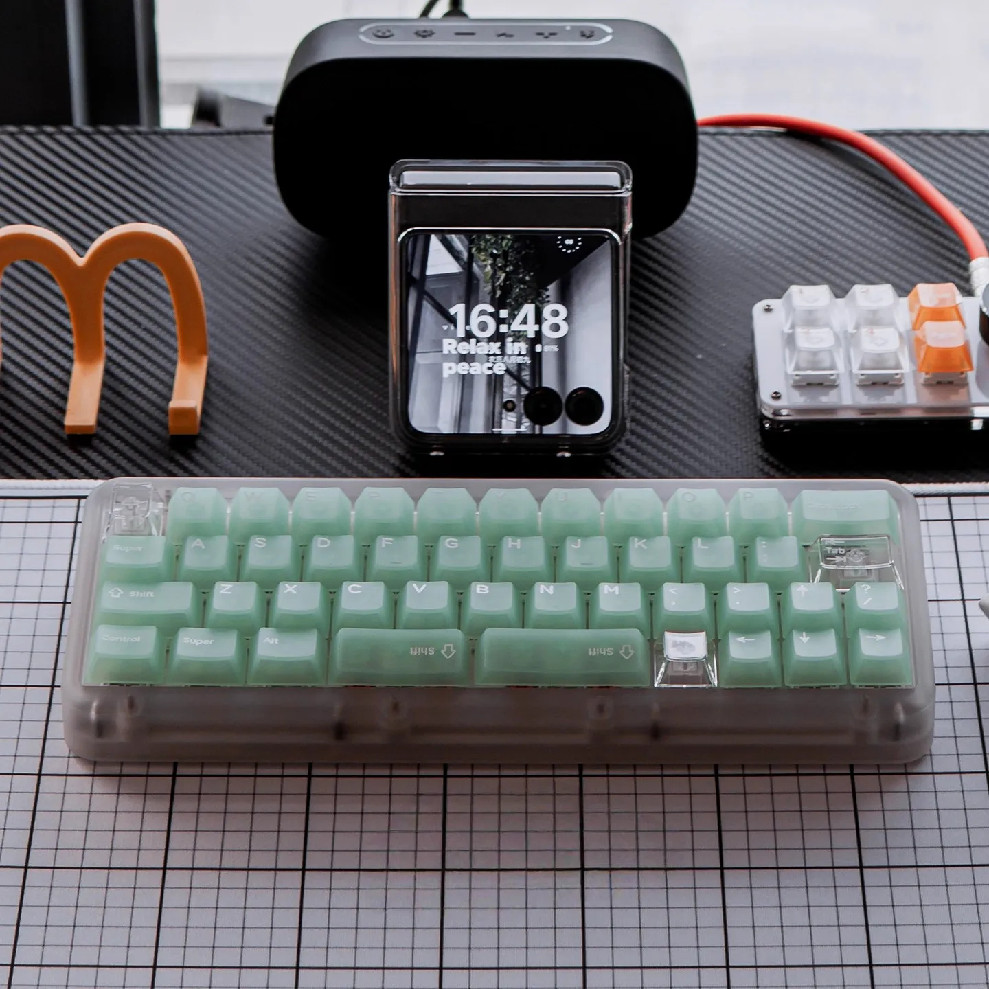 132 Keys Emerald Green PC Fog Transparent Keycap Cherry Height Suitable for Cherry MX Switch Mechanical Gaming Keyboard - imagen 4