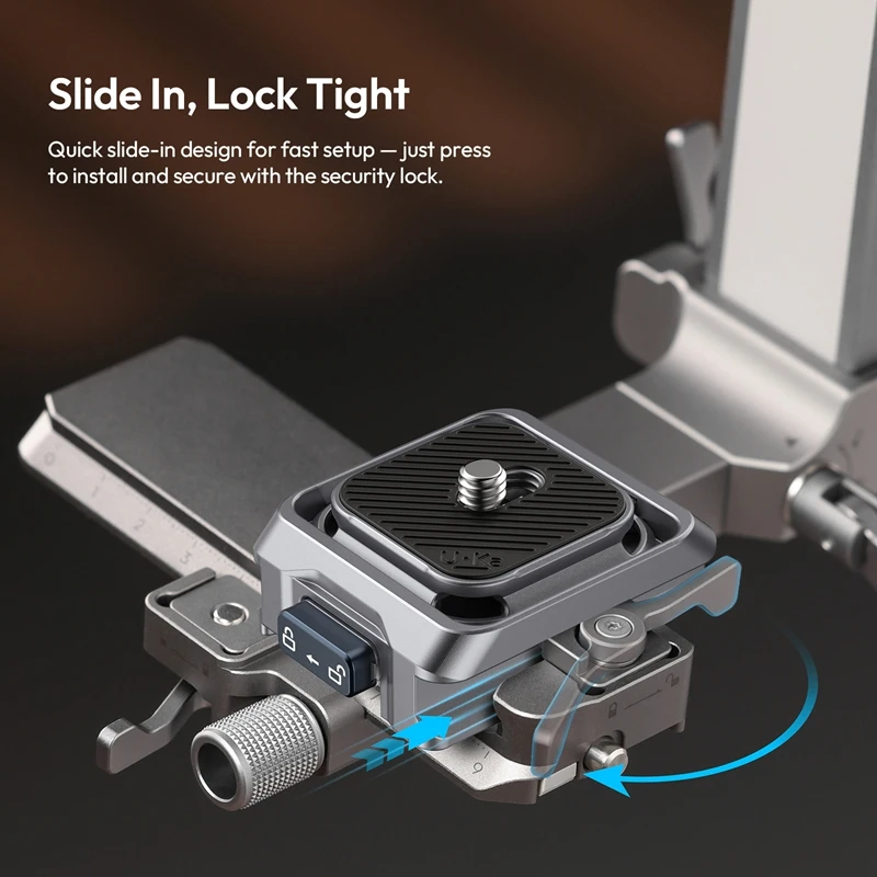 Ulanzi C061 Uka Kit de liberación rápida Compatible con placas QR Uka F38 para DJI RS 2, RS 3, RS 3 pro,RS 4, RS 4 pro, RS 4 mini - imagen 4