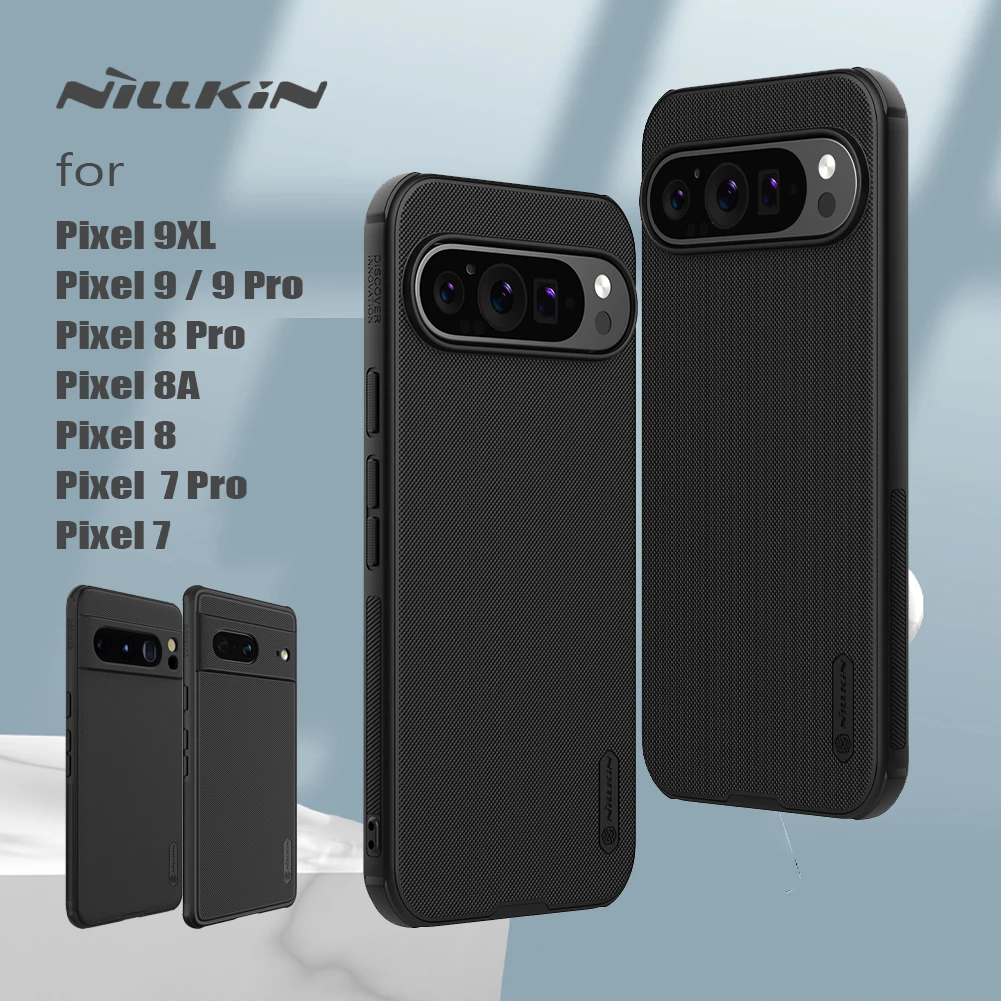 Nillkin para Google Pixel 9 Pro XL/7 8 Pro/8A funda dura de PC bordes suaves Super Frosted Shield Pro cubierta trasera de protección mate - imagen 2