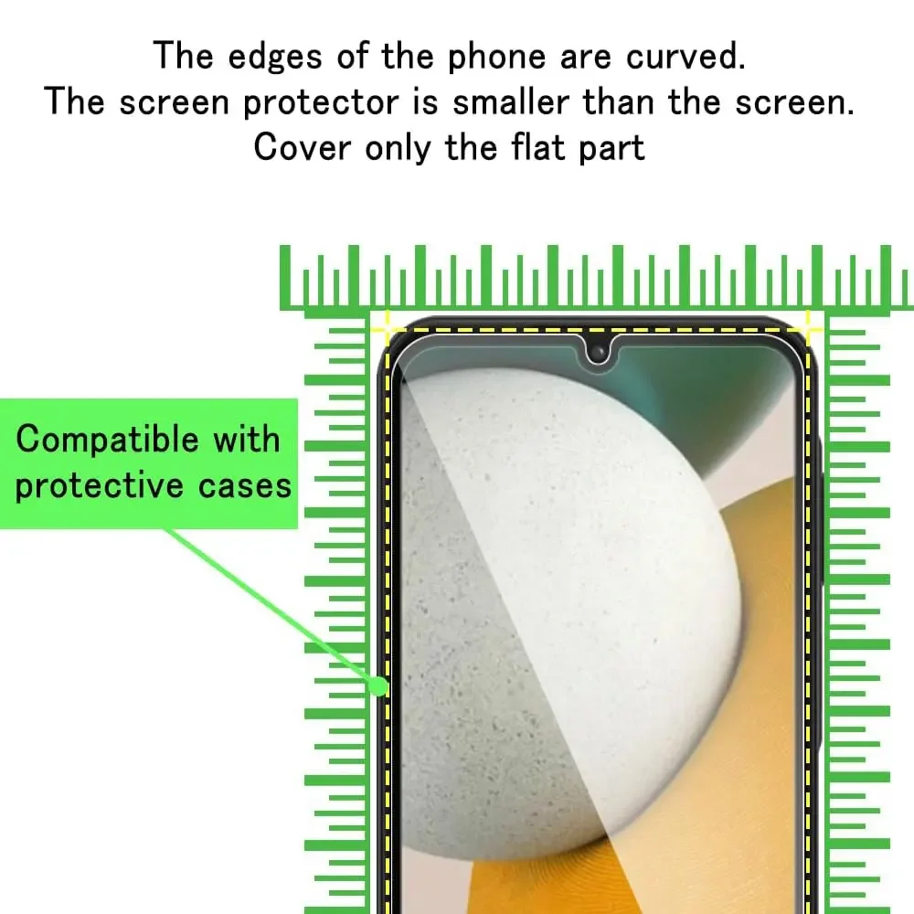 Protector de pantalla de vidrio templado para Samsung, A10, A20, A30, A50 S, A70, A15, A21, A55, A31, A41, A51, A81, F12, F22, F42, 5 unidades - imagen 4