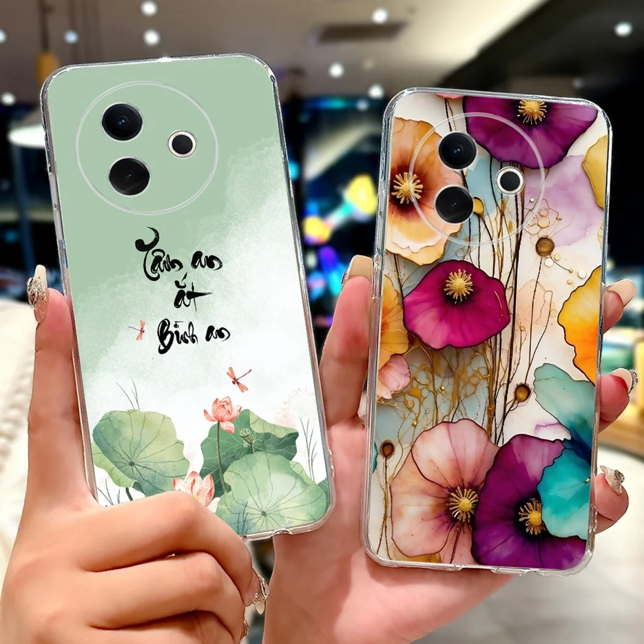 Para Vivo Y39 5G funda V2436 flores coloridas cubierta pintada funda de teléfono de silicona suave para Vivo Y300i V2444A Y 39 VivoY300i 5G Shell - imagen 3
