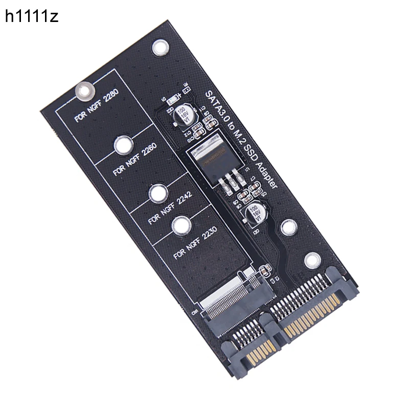 Convertidor adaptador M2 a SATA, placa elevadora SATA3.0 de 2,5 pulgadas, 6Gbps, tarjeta de expansión SATA M2, llave B para 2230 2242 2260 2280 M.2 SATA SSD - imagen 3