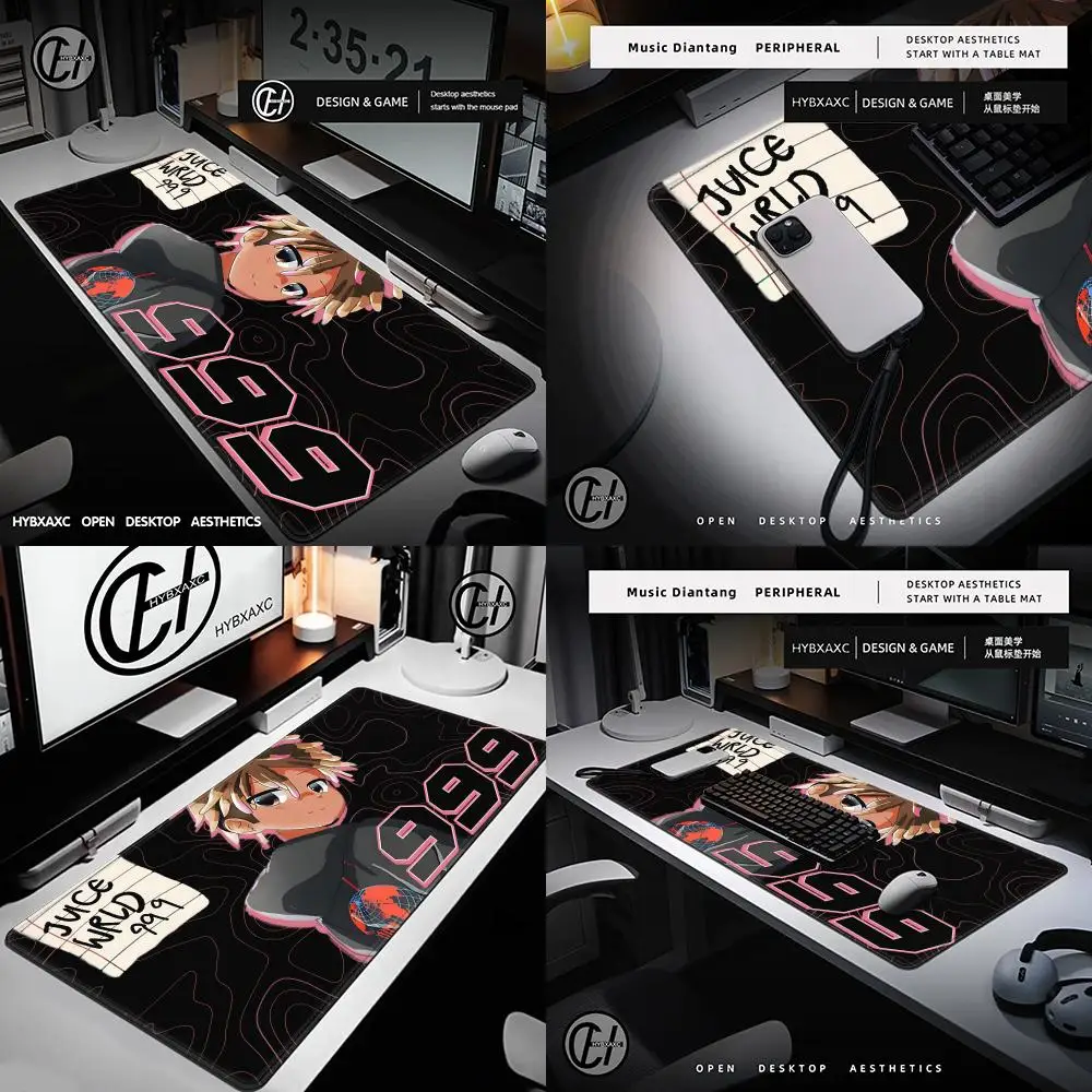 Rapero Juice WRLD Legends Never Die para alfombrilla de ratón Rgb Xxl Steelserie alfombrilla para ordenador portátil alfombrilla para ratón para juegos teclado retroiluminado almohadillas de mesa para chica