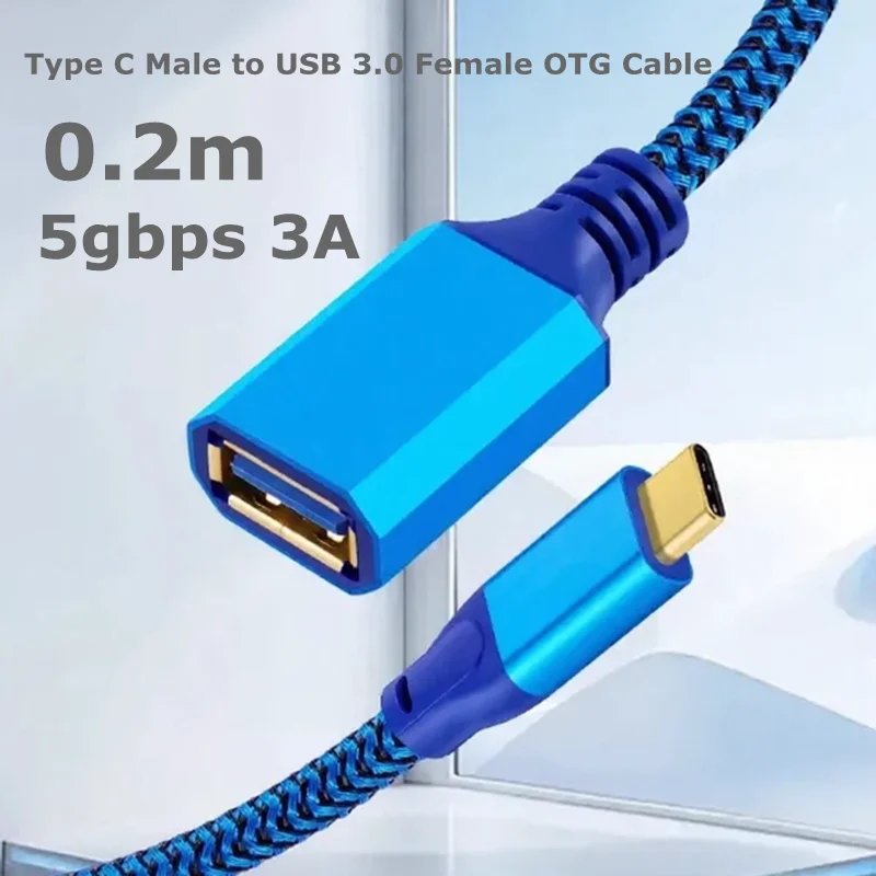 Cable OTG tipo C USB C macho a USB 3,0 hembra Adaptador Thunderbolt3 a USB Compatible con Galaxy S24/S23/S22/S21 - imagen 3