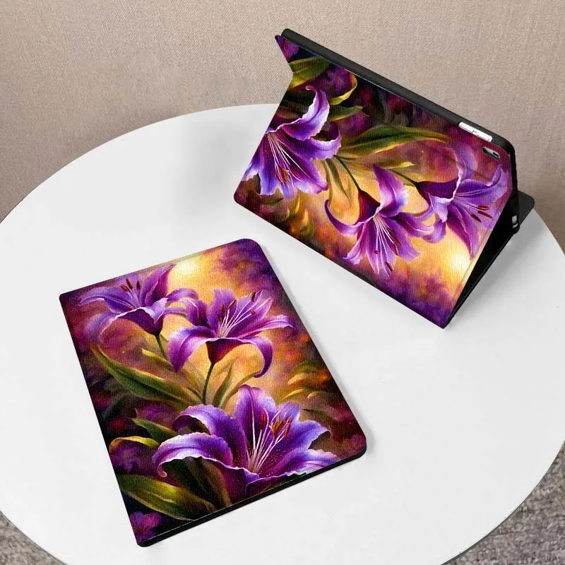 Flor de lirio púrpura para Huawei Honor Tab Magic Pad GT 6 X9 X8A X8 V8 V7 9 8 2 3 13,3 10 Pro pulgadas funda para tableta - imagen 2
