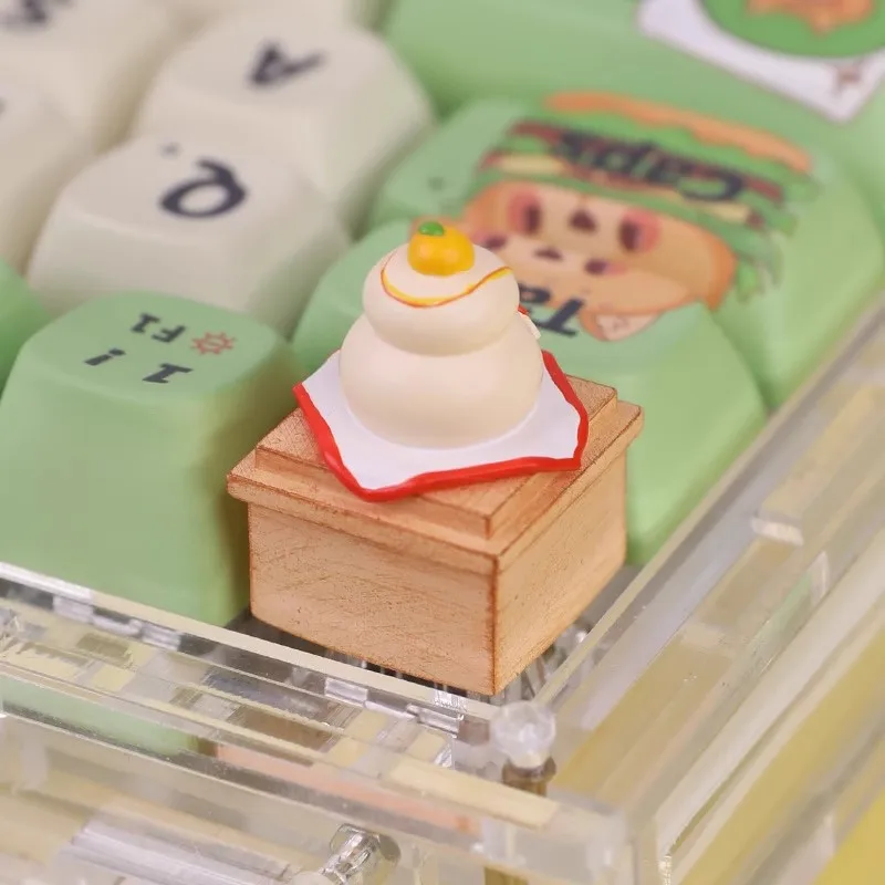 Teclas de pastel de espejo japonés kawaii, teclas personalizadas de resina DIY ESC hechas a mano para teclado mecánico, tapa de llave personalizada - imagen 4