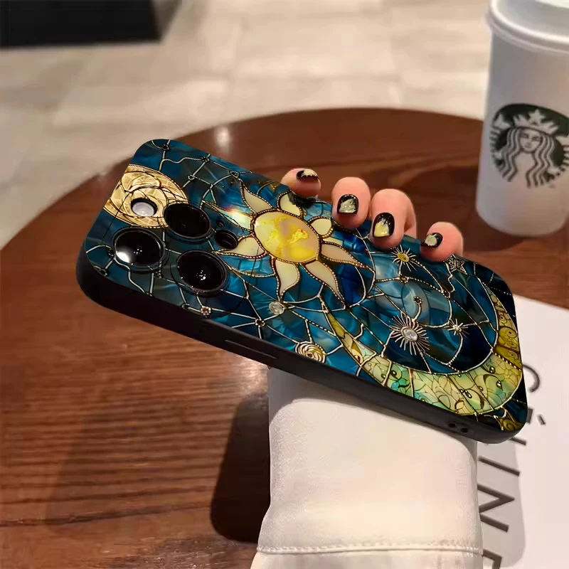 Funda de teléfono con estampado estético de sol y luna para Xiaomi 15T 14T Pro 5G 13T12T Mi 14 11 Lite, funda de silicona suave a prueba de golpes - imagen 3