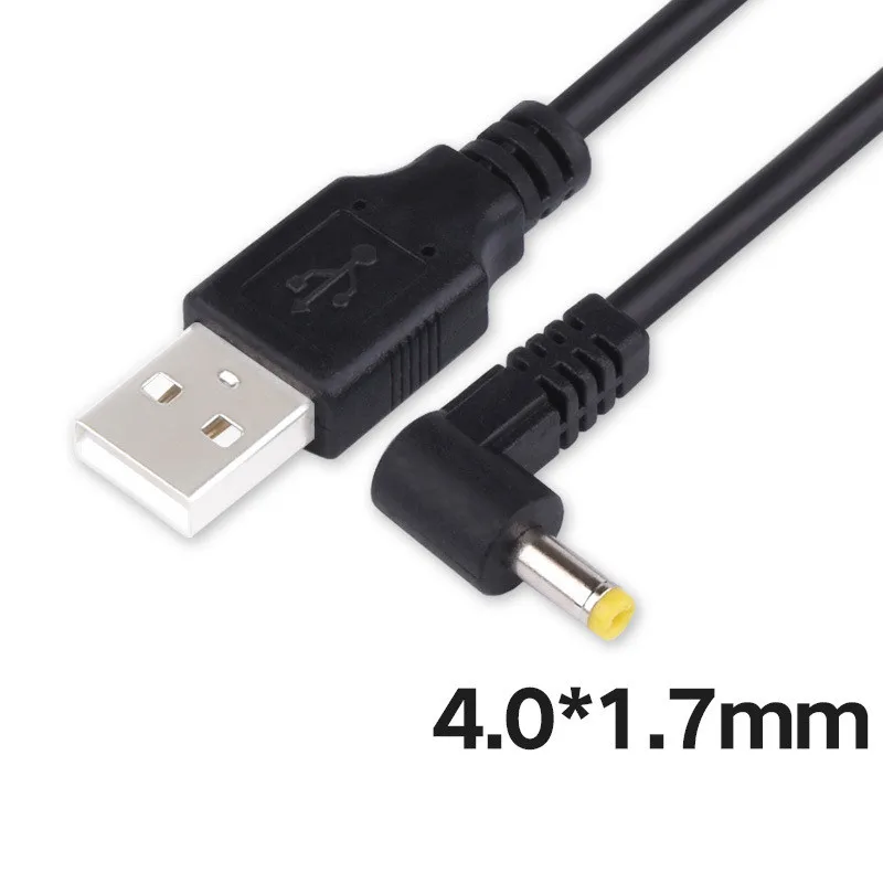 3,3 pies USB macho a DC 4,0*1,7mm enchufe DC 5V Jack Cable de extensión de alimentación conector ángulo recto Cable de 90 grados 1M