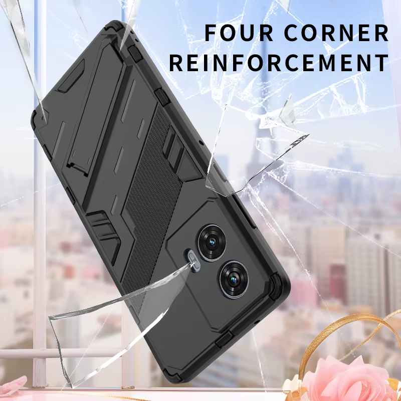 Para Motorola MOTO Edge 50 Fusion 5G Funda trasera para teléfono armadura a prueba de golpes soporte magnético anticaída protección Coque Funda - imagen 3