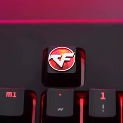 Keystone Artisan Keycaps para teclado mecánico 1 pieza CF CrossFire tema Zinc aleación de aluminio Metal R4 altura personalizar juego DIY