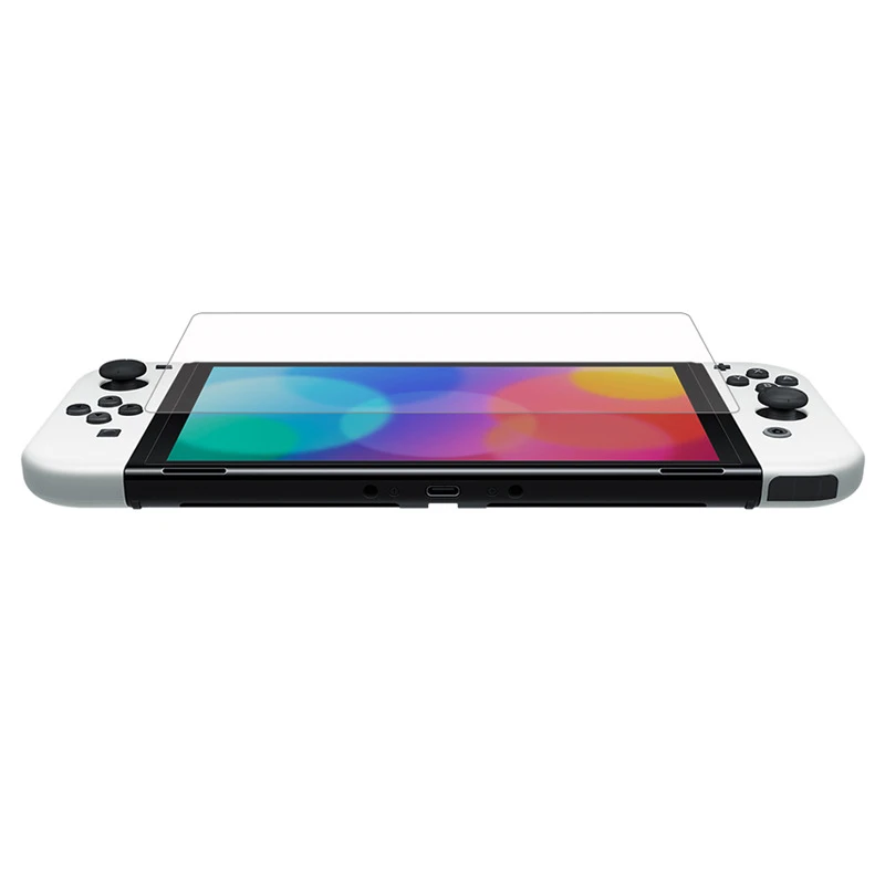 Película protectora de pantalla antiarañazos para Nintendo Switch OLED NS, accesorios de consola de juegos, película protectora de pantalla de vidrio templado - imagen 3
