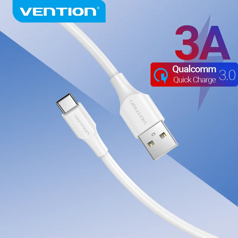 Vention-Cable USB tipo C 3A, accesorio de carga para Samsung S21, Xiaomi, accesorios de teléfono