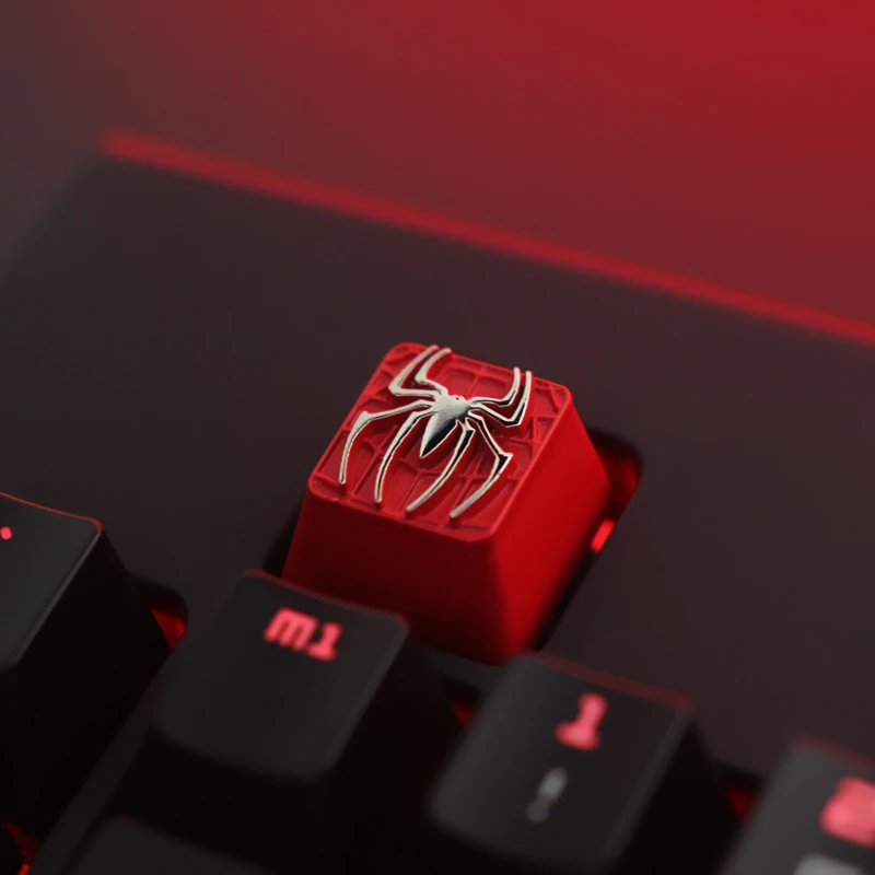 Keystone Artisan-tecla para teclado mecánico, Color rojo, Spider Game Theme, aleación de aluminio y Zinc, Metal, altura personalizada R4