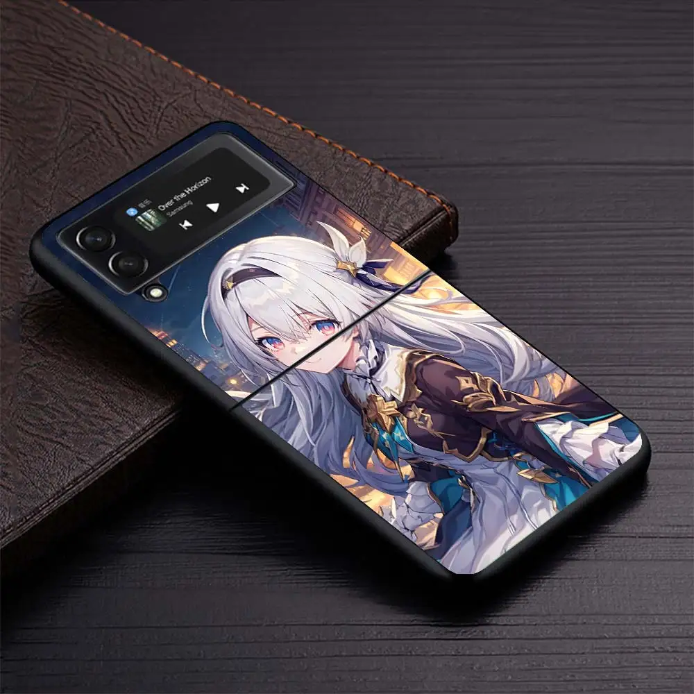 Honkai Star Rail Firefly fundas de teléfono negras para Samsung Z Flip 7 6 5 4 3 galaxia de lujo ZFlip7 ZFlip6 Flip5 Flip4 Flip3 Shell Cove - imagen 4