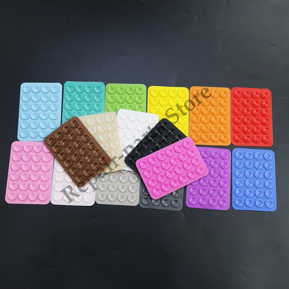 Ventosa de silicona gruesa, 24 ventosas cuadradas, teléfono móvil, tableta, equipaje, Cargador Universal, Funda de cuero, 2 unidades - imagen 5