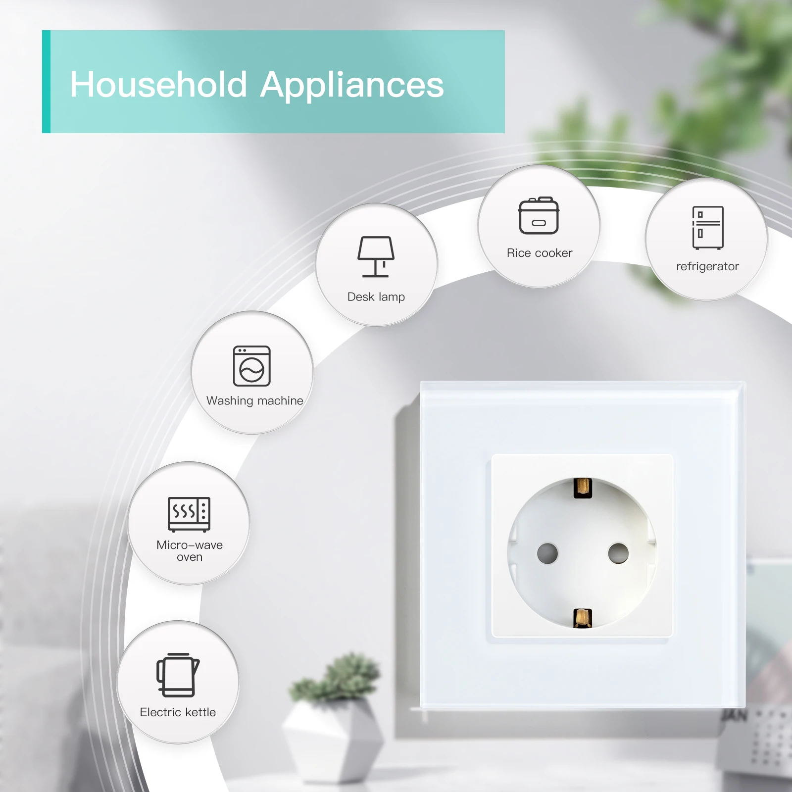 BSEED-enchufe europeo individual, tomas de corriente dobles, tomas eléctricas triples, enchufes de pared de cristal, blanco, negro, dorado, gris, 16A - imagen 3