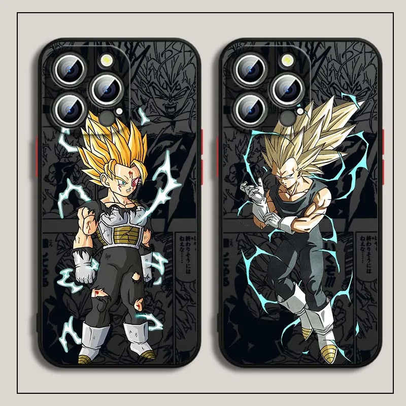 D-Dragon Ball Anime Vegeta Art para Apple iPhone 17 16 15 14 13 12 11 Air Plus Pro Max funda de teléfono translúcida esmerilada - imagen 2