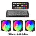 black  3 fans  hub