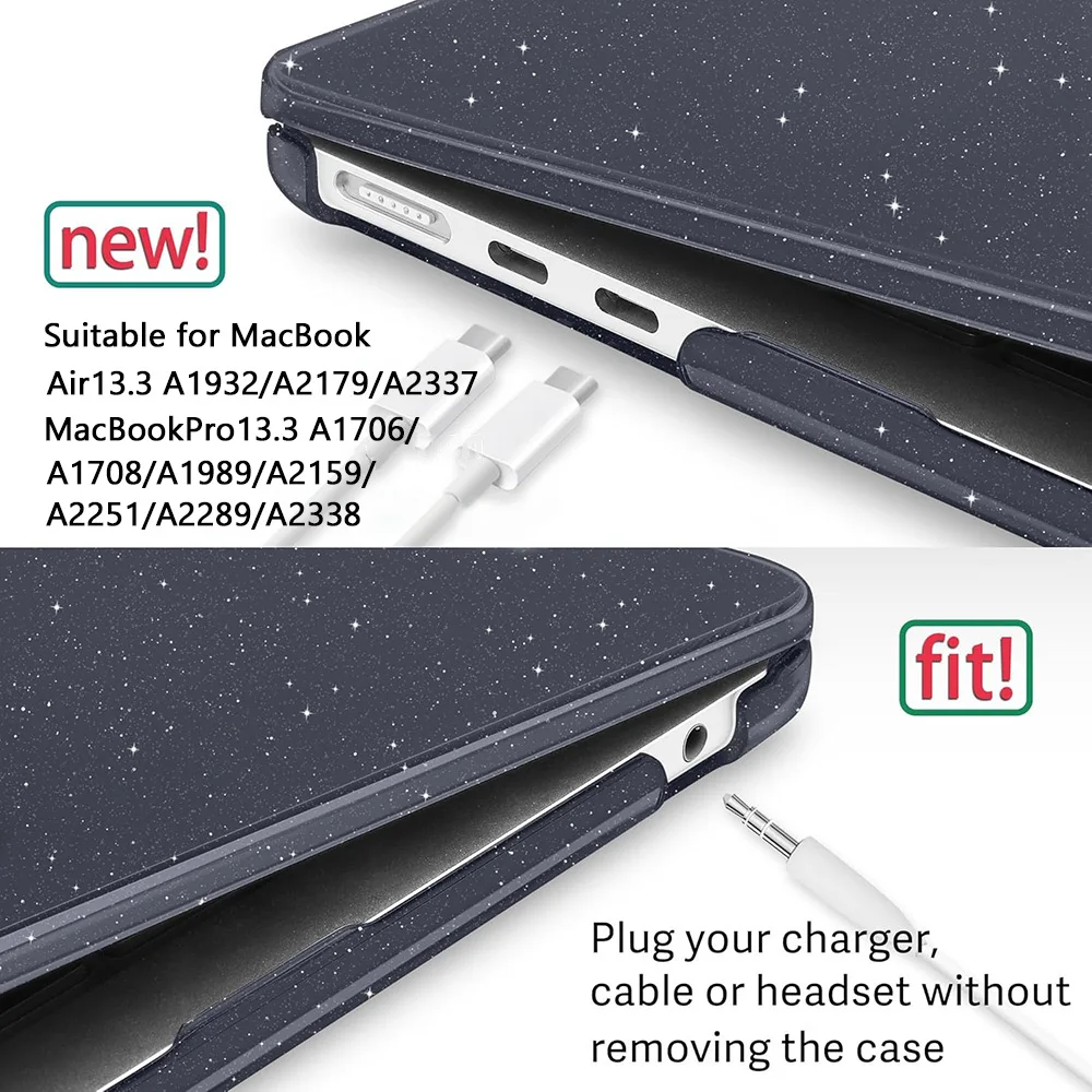 Fundas con purpurina para ordenador portátil MacBook Pro 13,3 Air 15,3 13,6 13,3 A2941 A3241 A2681 A3113 A3240 A1932 A2179 A1706 A2338 Funda - imagen 4