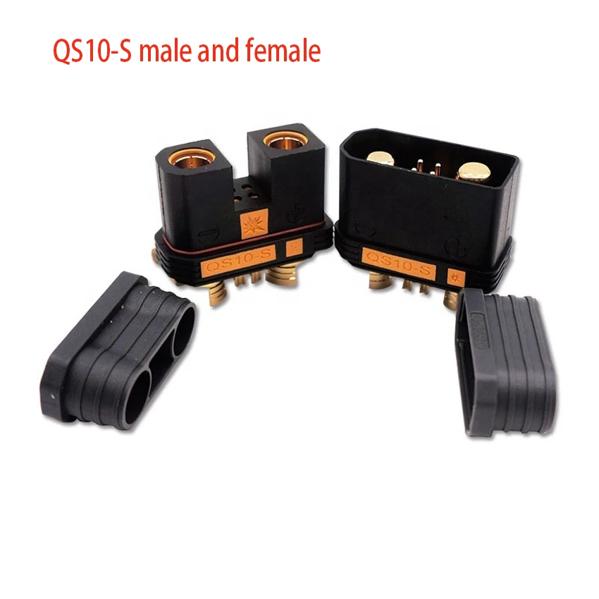 Enchufe de entrada de alimentación de QS10-S, Conector de carcasa de PA, 100A-240A, 750W, 4AWG, para modelo RC, accesorios de fuente de alimentación de coche, enchufe macho y hembra - imagen 3