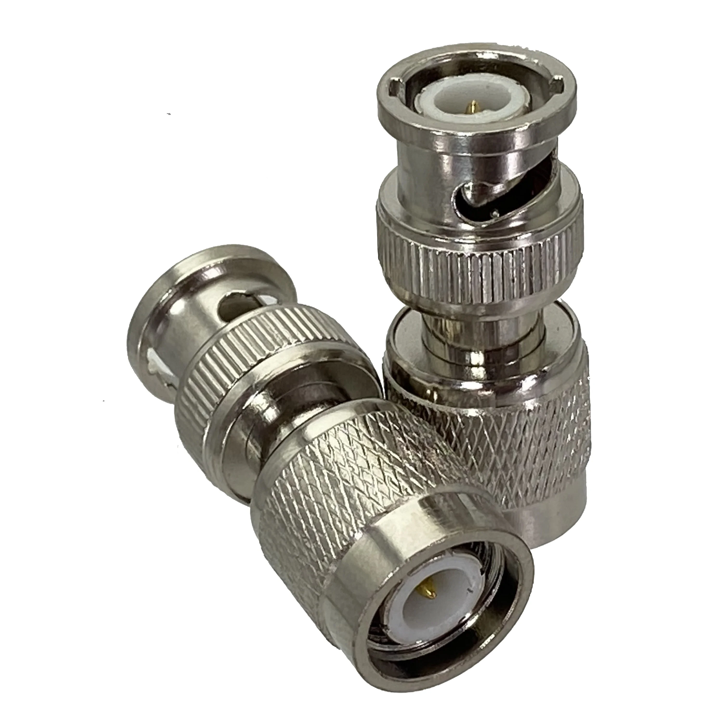 Adaptador de piezas BNC macho a TNC, conector Coaxial RF, terminales de cable recto, 1 ud.
