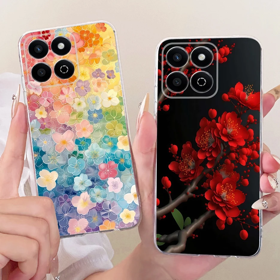 Para Honor X7C funda ALT-LX2 elegante flores caramelo pintado funda de teléfono de silicona suave para Honor 200 Smart X 7C HonorX7C Fundas - imagen 5
