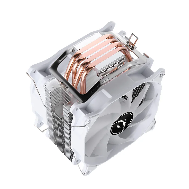 QiuzAim 4 tubos de calor, procesador enfriador de CPU refrigerado por aire eficiente, ventilador de 120mm, instalación de 4 pines/PWM LGA115x 1200 1700 18xx AMD AM3 AM5 - imagen 3