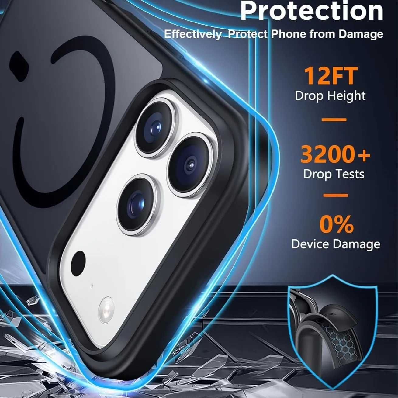 Funda mate para Magsafe iPhone 17 Pro Max Air 16 Plus 15 14 13 12 11 17Pro iPhone17 16Pro 15Pro Mag accesorios de cubierta de teléfono seguro - imagen 5