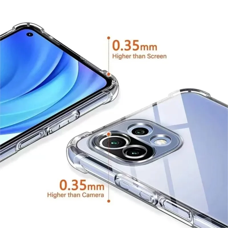 Funda transparente para Xiaomi Mi 11 Lite 12S 12X 11T 12T 13 13T Pro Mi11 Ultra Mi12 NE Mi13 Lite 5G - imagen 3