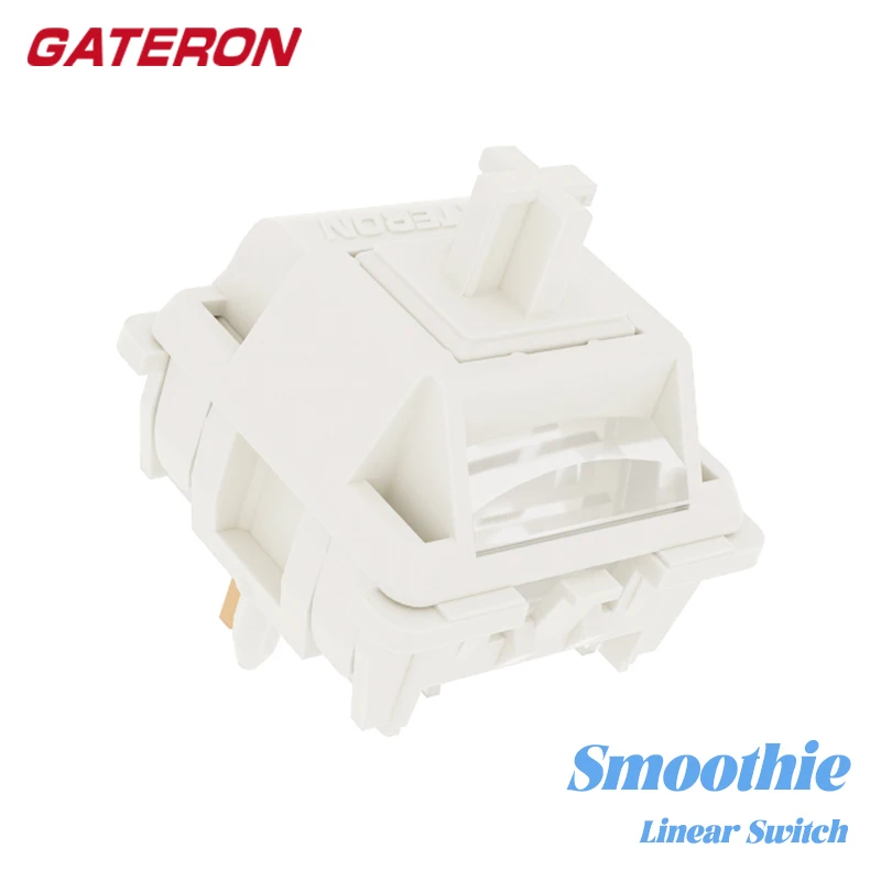 Gateron Smoothie Switch Linear Milkshake Switch MX Stem para juegos Teclado mecánico prelubed 40g 2 etapas Spring Full POM - imagen 2