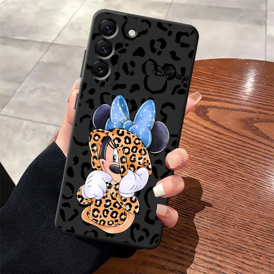 Funda de teléfono suave negra para Samsung Galaxy A04 A10 A12 A30 A15 A17 A06 A05 A20 A13 A40 A16 A70 A50 Minnie de Disney - imagen 4