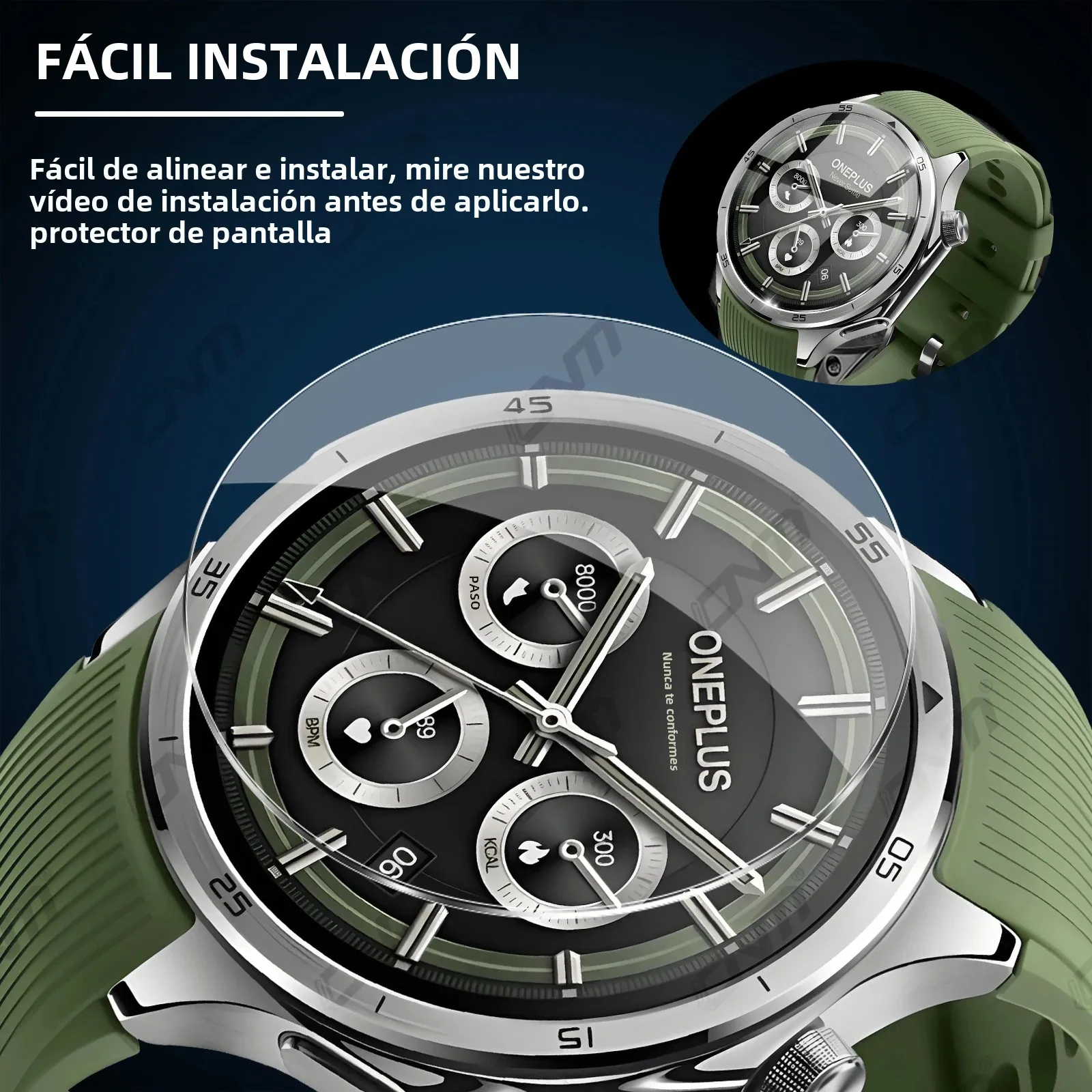 Protector de pantalla 2.5D para OnePlus Watch 3 vidrio templado protección antiarañazos película de vidrio accesorios protectores Ultra-HD - imagen 4