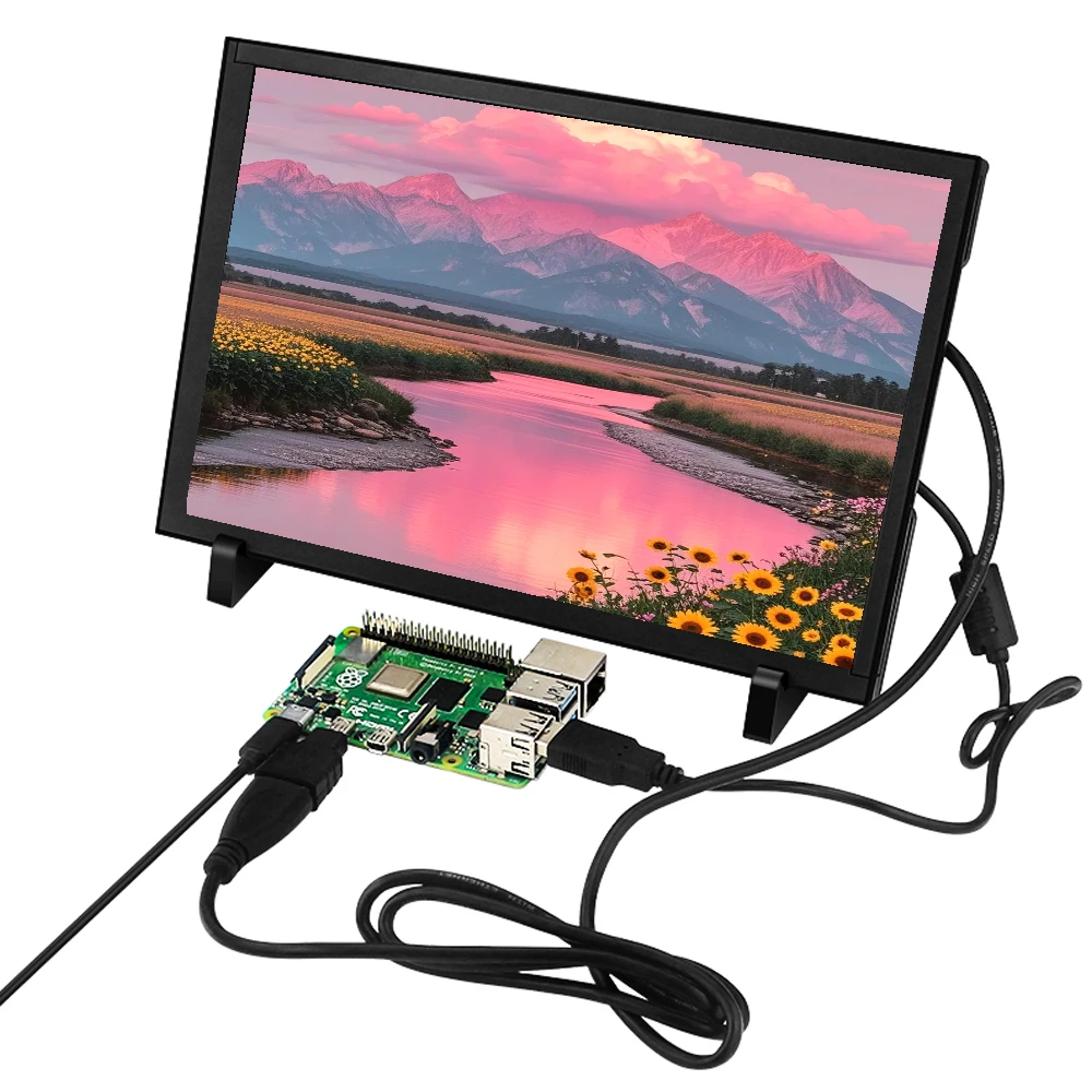 Módulo de pantalla LCD de 7 pulgadas 1024*600 HD HDMI pantalla táctil capacitiva para Raspberry Pi IPS vista completa con altavoz - imagen 2