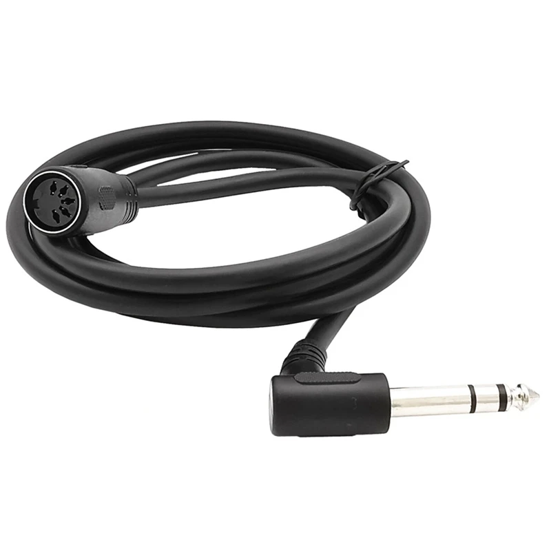 0,2 m 90 grados derecho MIDI Din 5 pines 5 pines macho a Monoprice 6,35mm hembra TRSE mezclador de Audio de Piano eléctrico Cable de Audio estéreo - imagen 5