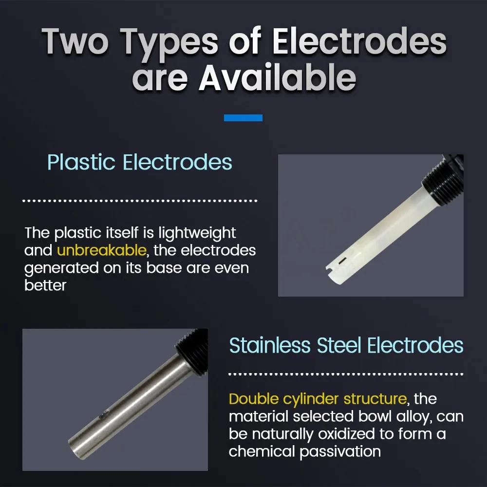 Detector de sonda de electrodos de plástico, Monitor de aguas residuales Industrial para acuicultura agrícola, tipo carril Din, PH, EC, RS485, 2 en 1 - imagen 4