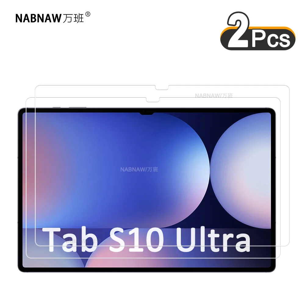 2 piezas de película dura con tacos, Protector de pantalla HD, vidrio templado a prueba de arañazos para Samsung Galaxy Tab S10 Ultra, película para tableta de 14,6 pulgadas - imagen 2