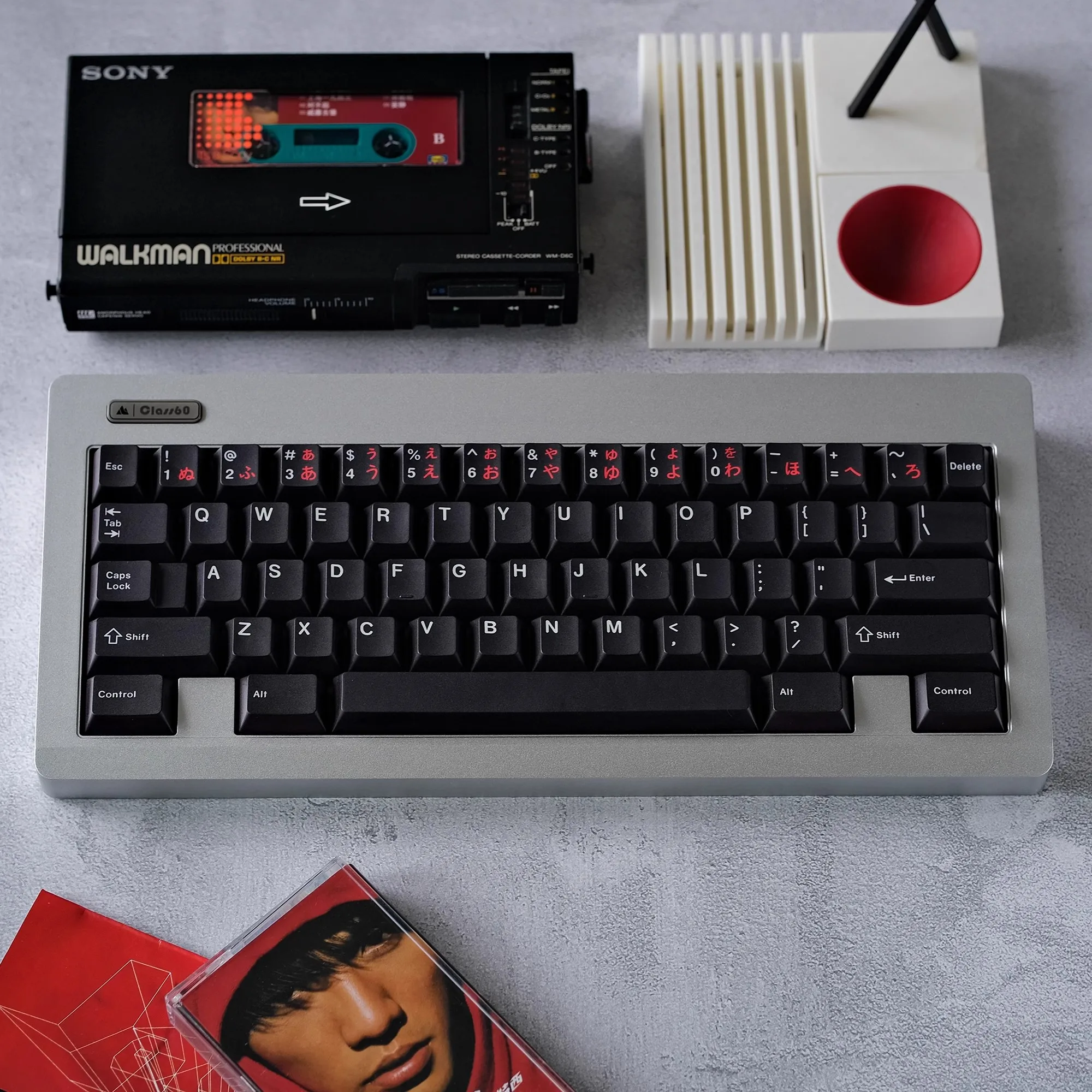 JKDK Studio WOB Cherry profile Dye Sub Keycap Set, PBT, GMK, WOB, cirílico rojo para teclado mecánico 61, 68, 84, 87, 104 Mx - imagen 2