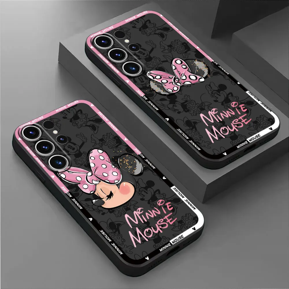 Capa Disney Mickey Minnie Mouse lindo negro suave funda para Samsung Galaxy S24 Ultra S21 5G S22 Plus S23 Ultra S21 FE S20 - imagen 5