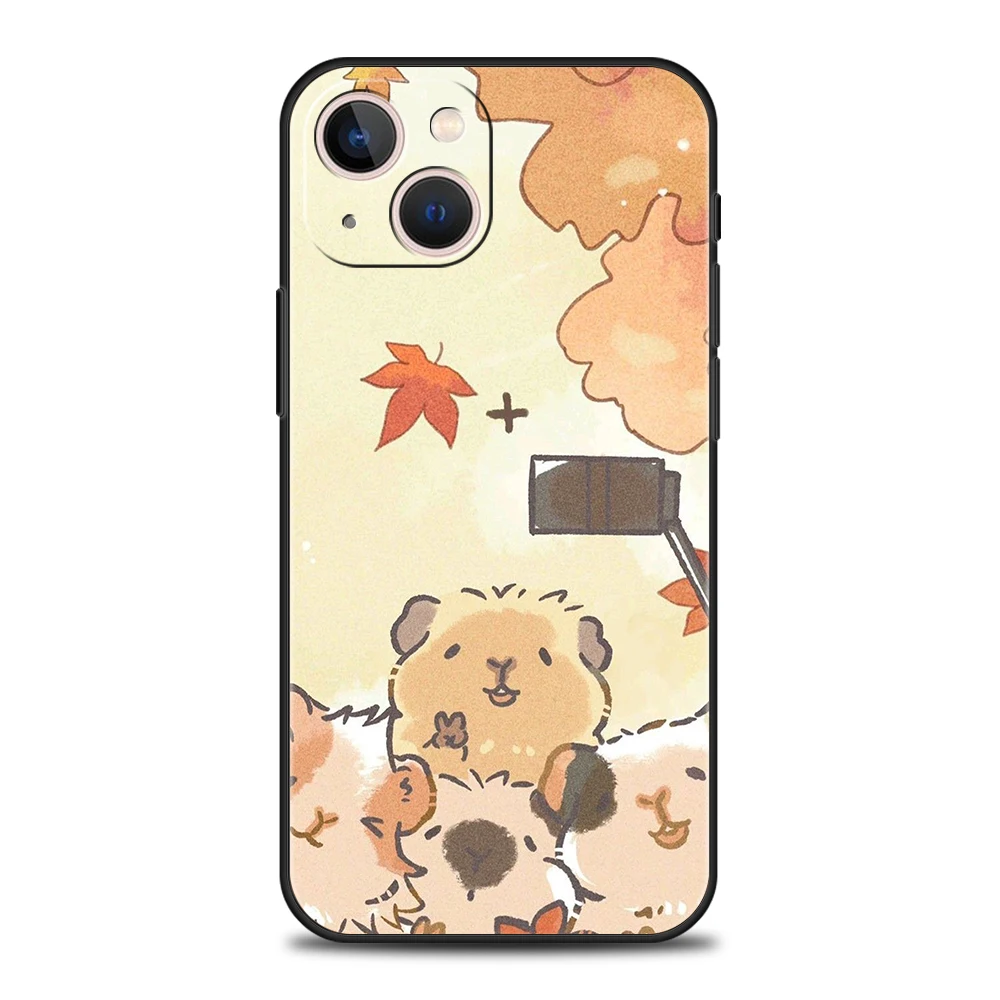 Funda de teléfono de lujo para iPhone 17 Air 16E 16 11 15 14 Pro MAX 12 13 7 8 Plus X XR XS SE 2022 cubierta Animal conejillo de indias Cavy lindo - imagen 2