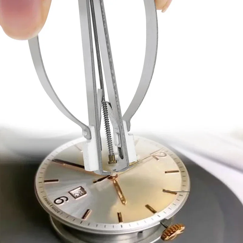 Prensador de aguja de mano para reloj, extractor de émbolo de reloj de pulsera portátil, piezas precisas, herramientas de reparación de relojero, máquina roja - imagen 3