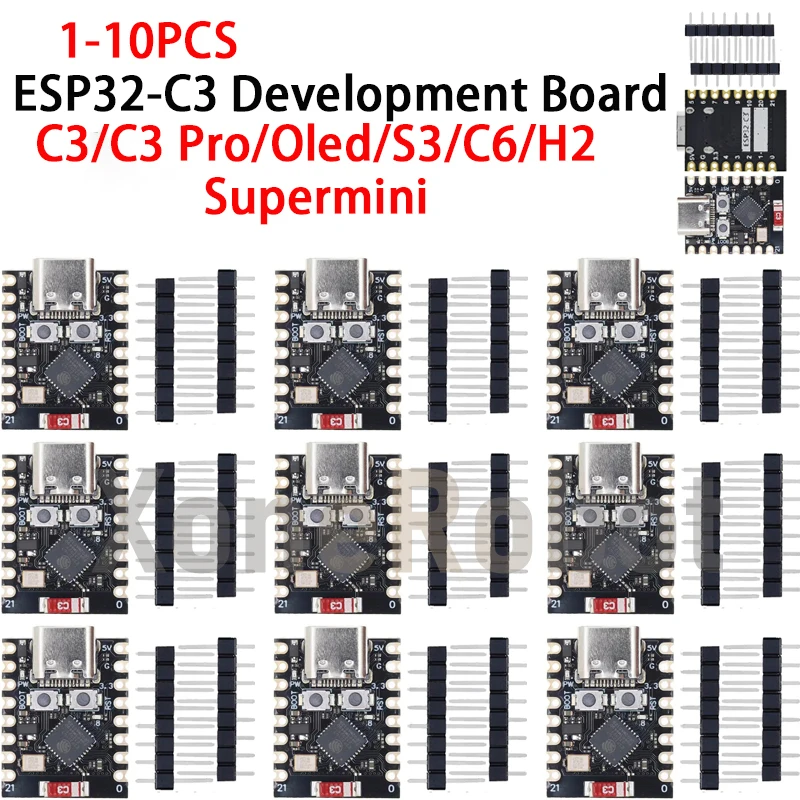 1/5/10 Uds ESP32-C3 ESP32-S3 ESP32-H2 Placa de desarrollo de ESP32-C6 ESP32 SuperMini Placa de desarrollo WiFi Bluetooth para Arduino
