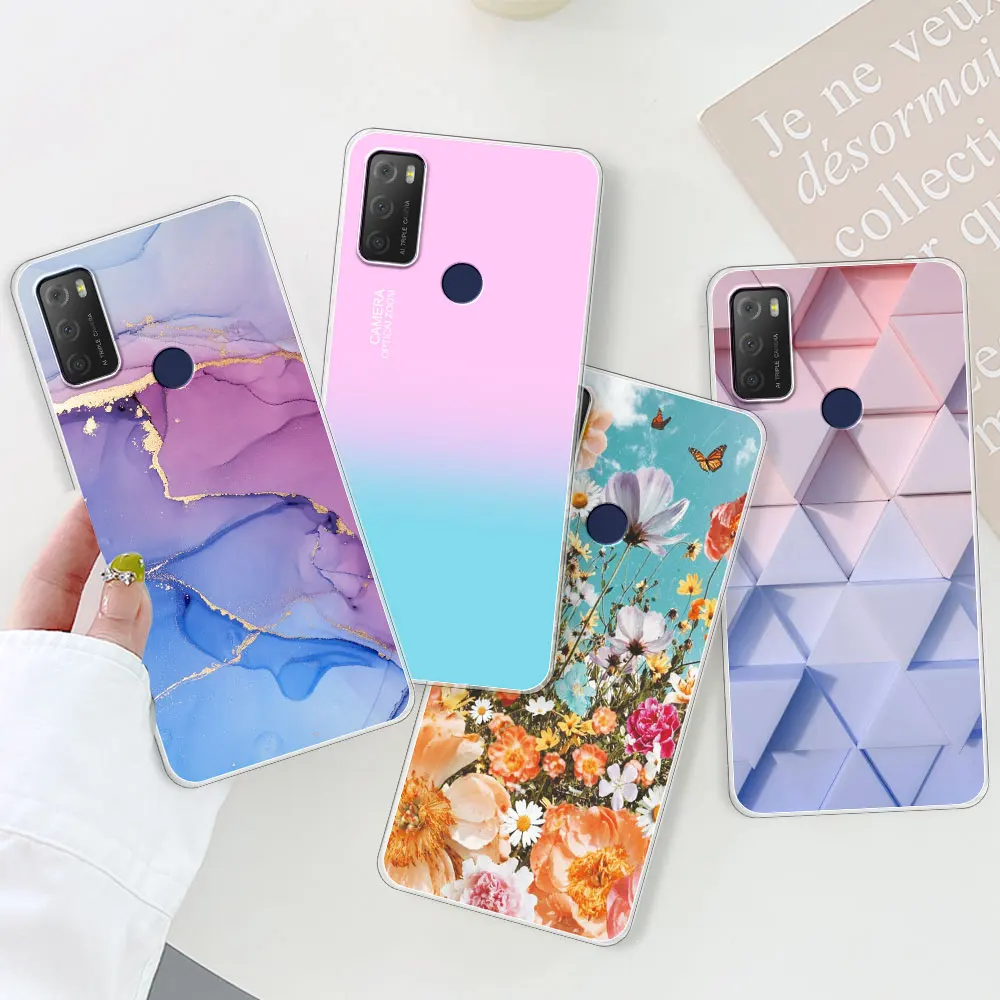 Funda para TCL 20E, carcasa a prueba de golpes, protección transparente, silicona suave, fundas de teléfono de moda para TCL 20Y 20E - imagen 3